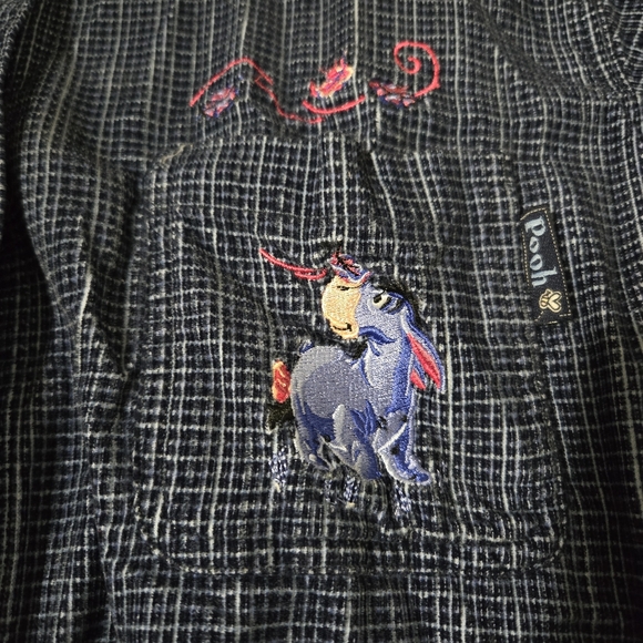 Eeyore Shirt Womens 18W/20W Pooh Disney Unlimited VTG Button-Down Long-Sleeve - Picture 2 of 6